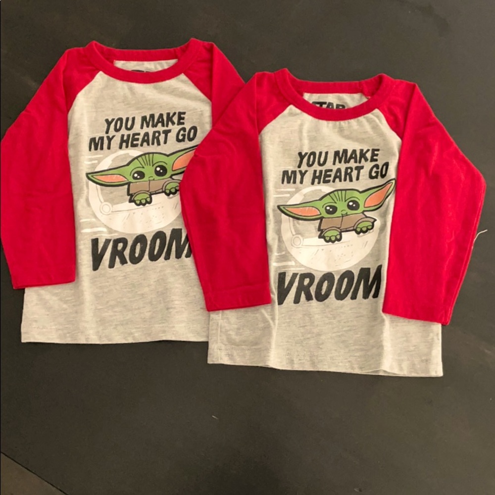 EUC Star Wars Valentine’s Day shirts for twins